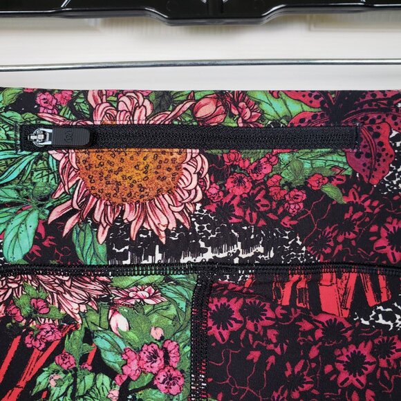Lululemon Fast & Free 7/8 Tight II Nulux 25" Black and colorful floral Size 8 - Picture 6 of 10